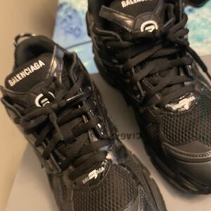 Balenciaga Kids Black Mesh Sneakers